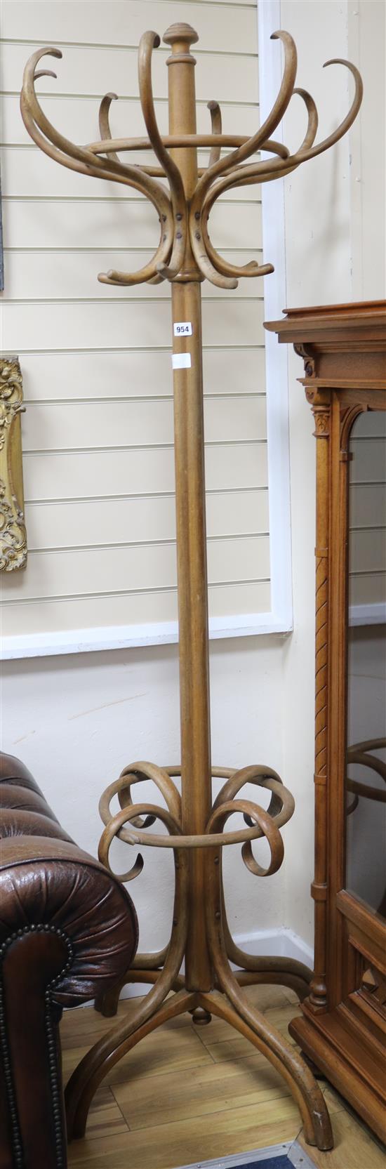 A Bentwood hall stand W.51cm (at base)